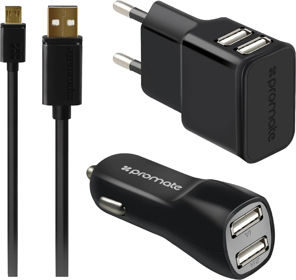 

USB зарядка в авто Promate chargmateeu2black