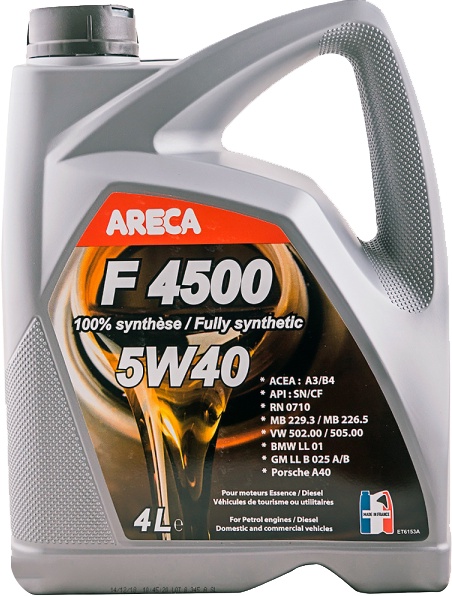 

Моторное масло Areca F4500 5W-40 синтетическое 032e000400