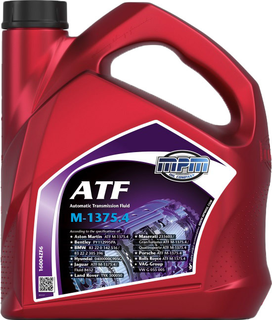 

Трансмиссионное масло MPM ATF M-1375.4 синтетическое 16004ZF6