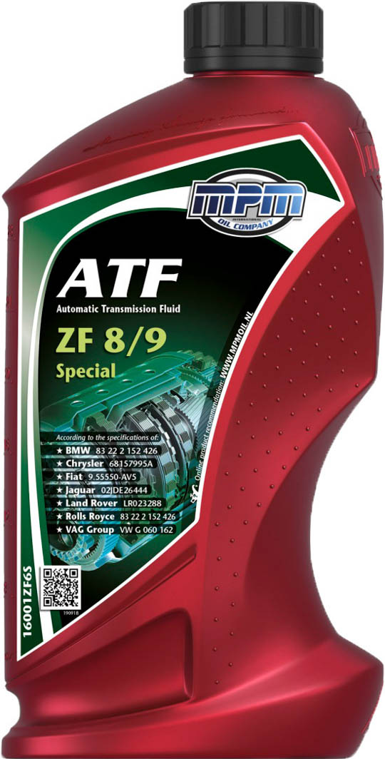 

Трансмиссионное масло MPM ATF ZF 8/9 Special синтетическое 16004ZF6S