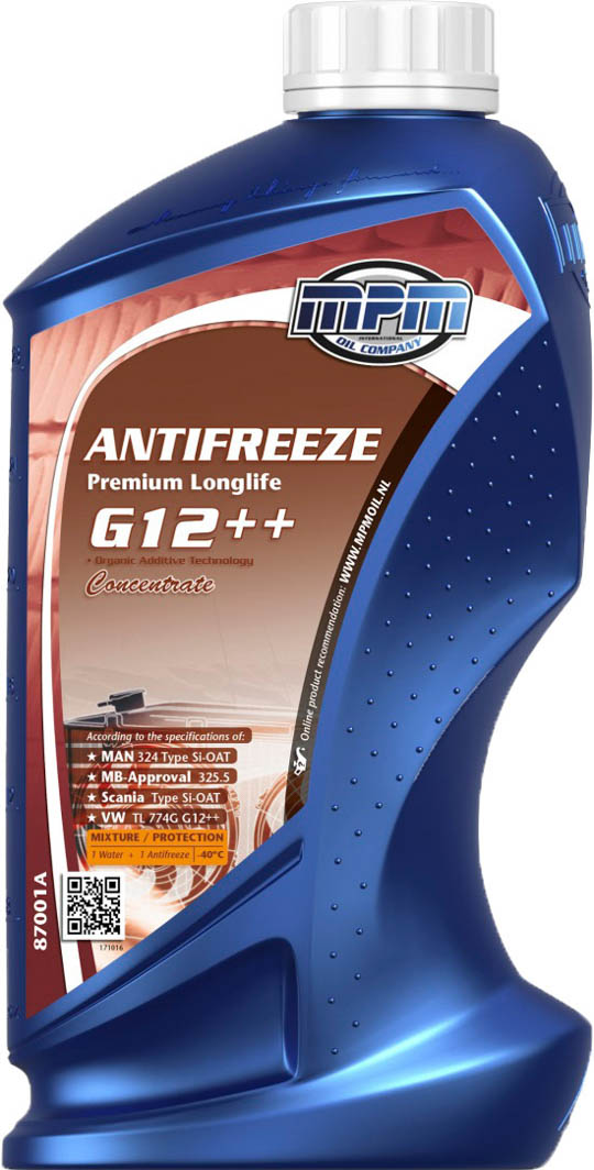 

Концентрат антифриза MPM Premium Long Life G12++ красный 87001A