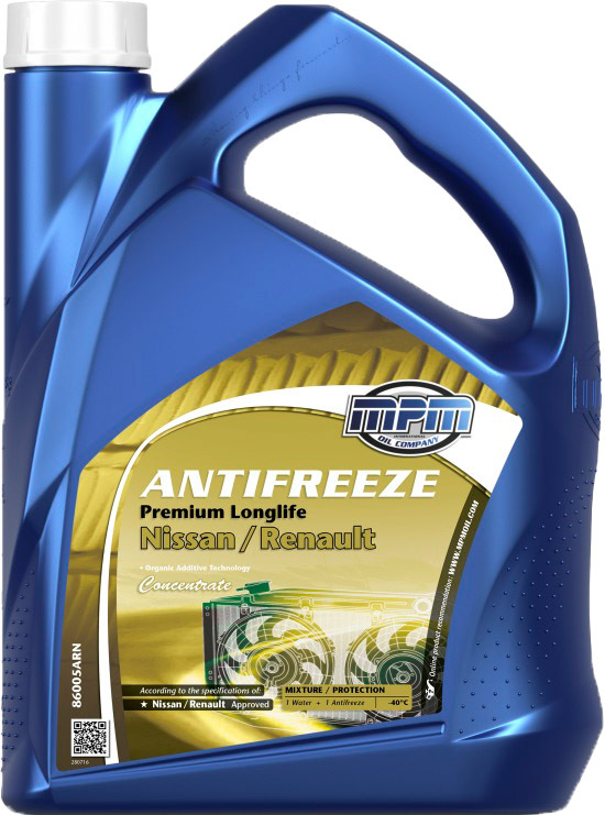 

Концентрат антифриза MPM Premium Longlife Nissan/Renault желтый 86005ARN