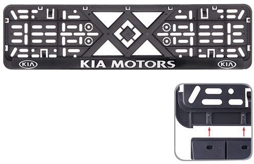 

Рамка номерного знака Vitol 50266 черная на KIA