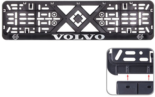 

Рамка номерного знака Vitol 50281 черная на Volvo
