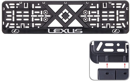 

Рамка номерного знака Vitol 50265 черная на Lexus