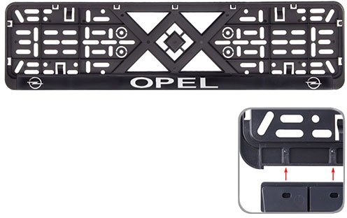 

Рамка номерного знака Vitol 50270 черный Opel
