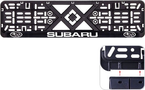 

Рамка номерного знака Vitol 50277 черная на Subaru