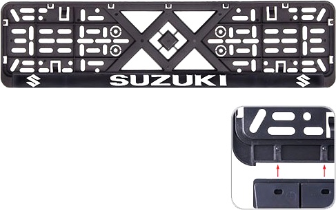 

Рамка номерного знака Vitol 50283 цвет черный на Suzuki пластик