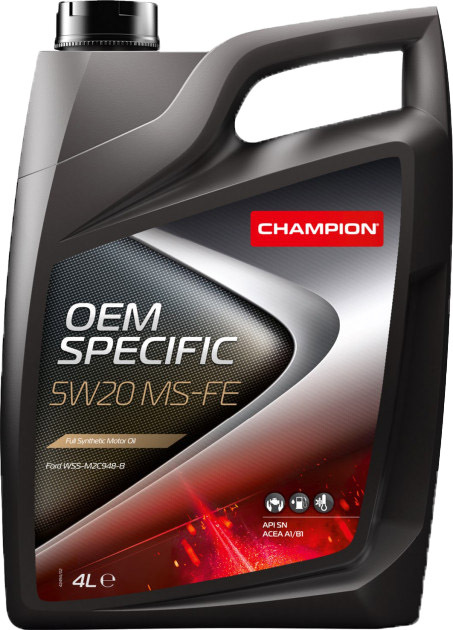 

Моторное масло Champion OEM Specific MS-FE 5W-20 синтетическое 8226946