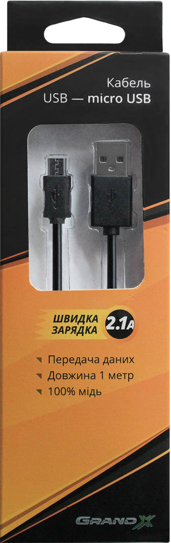 

Кабель Grand-X PM01B USB - Micro USB 1 м