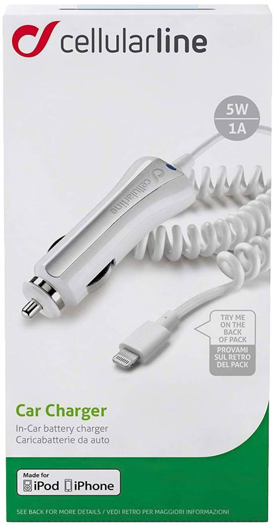 

USB зарядка в авто CellularLine CBRMFIIPH5W