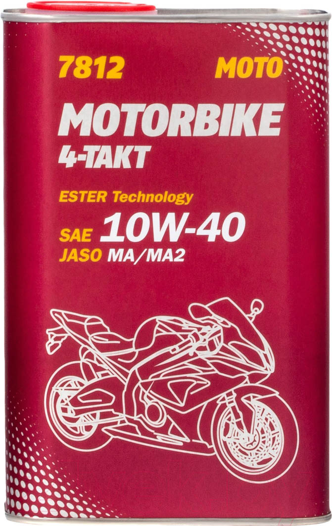 

Моторное масло 4T Mannol Motorbike 4-Takt (Metal) 10W-40 синтетическое MN7812-4ME