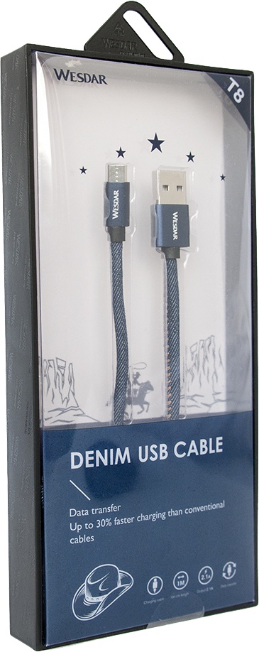 

Кабель Wesdar T8 RL046818 USB - Micro USB 1 м