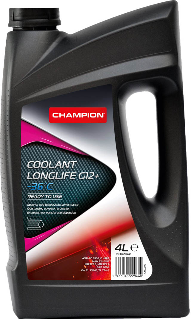 

Готовый антифриз Champion Coolant Longlife G12+ розовый -36 °C 8229640