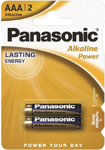 

Батарейка Panasonic Alkaline Power LR03REB/2BP AAA (мизинчиковая) 1,5 V 2 шт