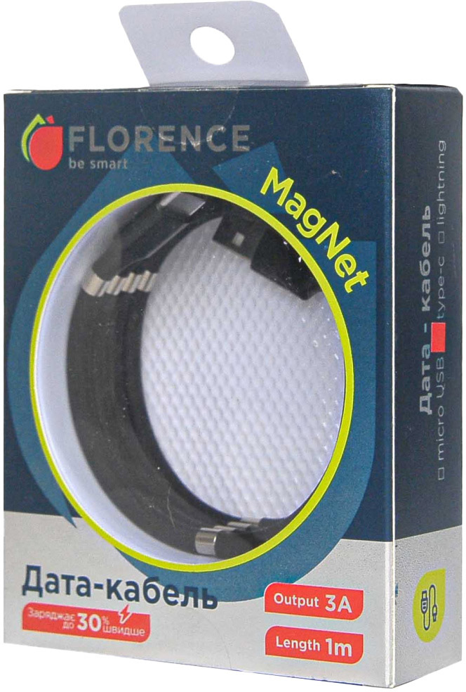 

Кабель Florence MagNet FL-2202-KT USB - USB type-C 1 м