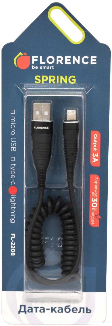 

Кабель Florence Spring FL-2208-KL USB - Apple Lightning 1 м