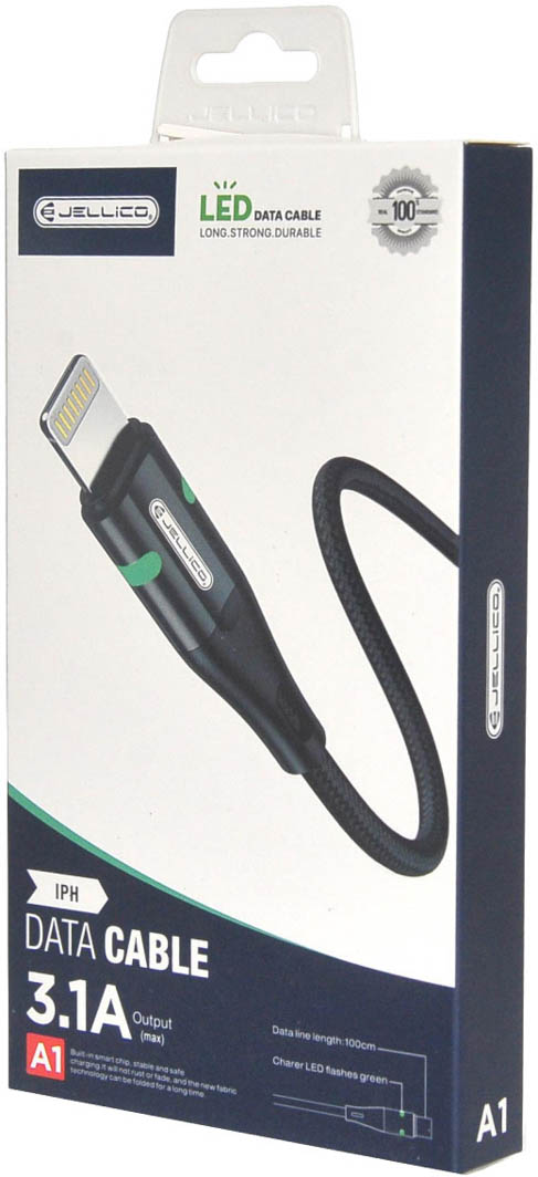 

Кабель Jellico A1 RL064423 USB - Apple Lightning 1 м