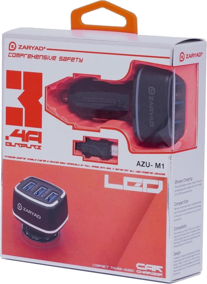 

USB зарядка в авто Zaryad AZU-M1