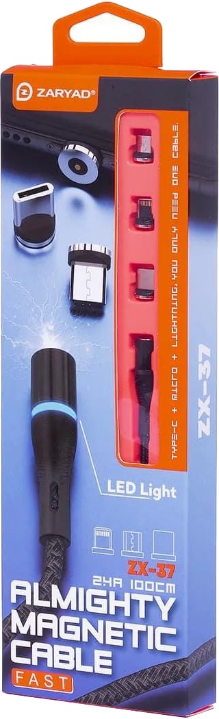 

Кабель 3 в 1 Zaryad Almighty Magnetic Cable ZX-37 1 м