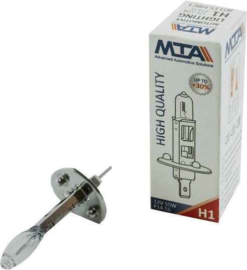 

Автолампа MTA 80115HBC1 H1 P14,5s 55 W прозрачная