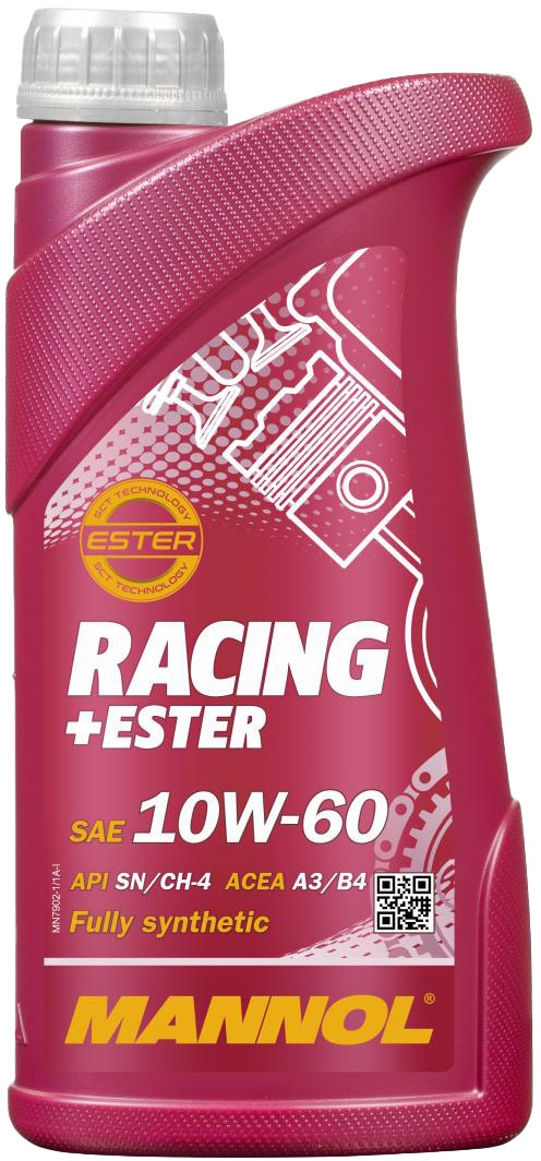 

Моторное масло Mannol Racing + Ester 10W-60 синтетическое MN7902-1