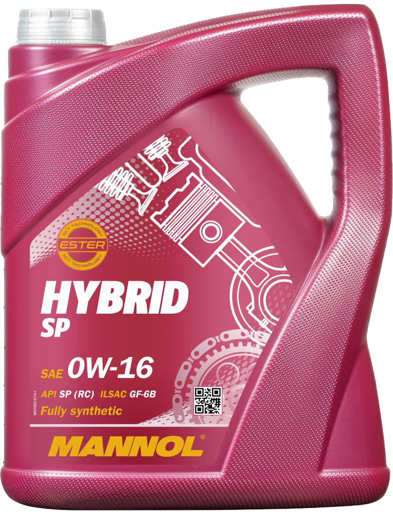 

Моторное масло Mannol Hybrid SP 0W-16 синтетическое MN7920-5