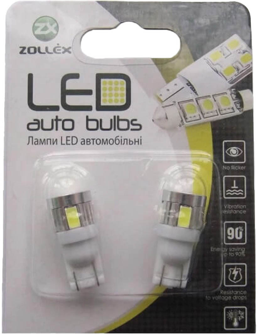 

Автолампа Zollex 16009 Canbus (12 SMD) T10