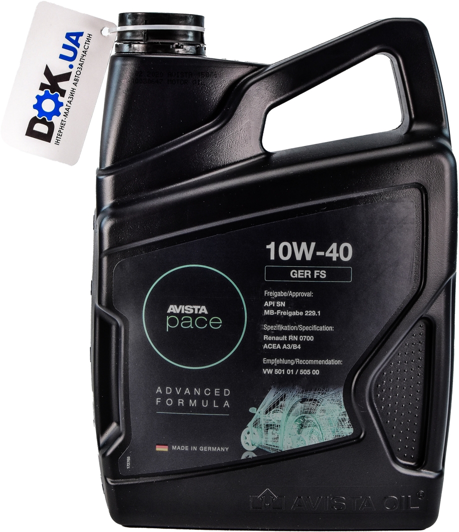 

Моторное масло AVISTA Pace GER FS 10W-40 150788