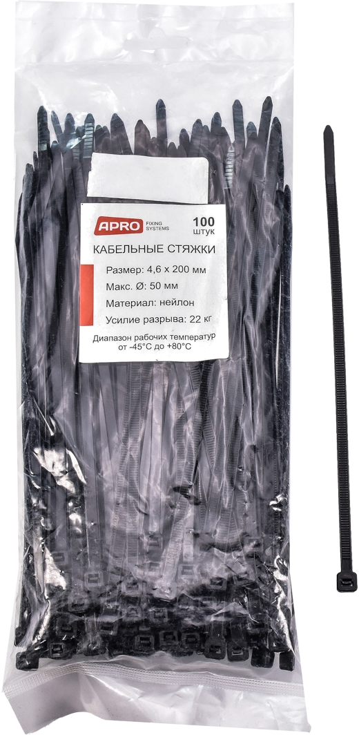 

Стяжка Apro ctb5200 0,2 м 5 мм 100 шт