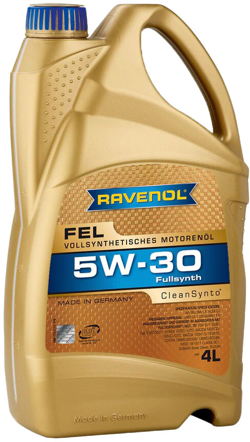 

Моторное масло Ravenol FEL 5W-30 синтетическое 111112304