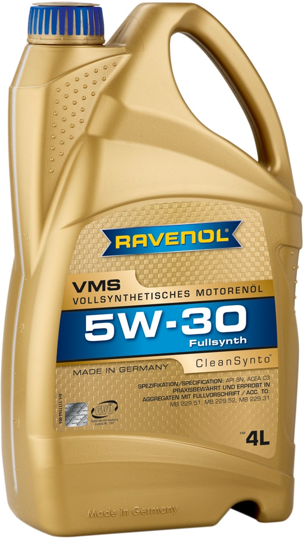 

Моторное масло Ravenol VMS 5W-30 синтетическое 111114404