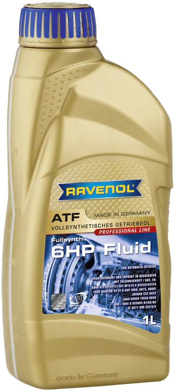 

Трансмиссионное масло Ravenol ATF 6HP Fluid синтетическое 12111121