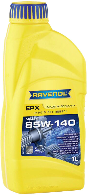 

Трансмиссионное масло Ravenol EPX GL-5 85W-140 минеральное 12232111