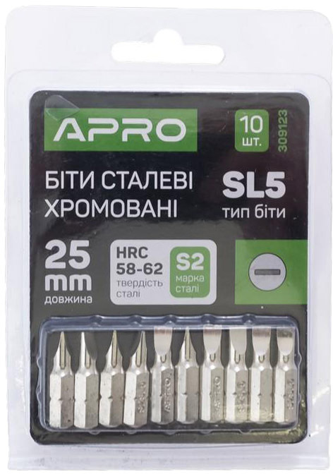 

Набор бит Apro 309123 10 шт.