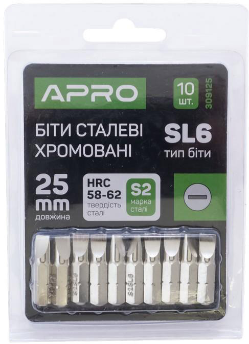 

Набор бит Apro 309125 10 шт.
