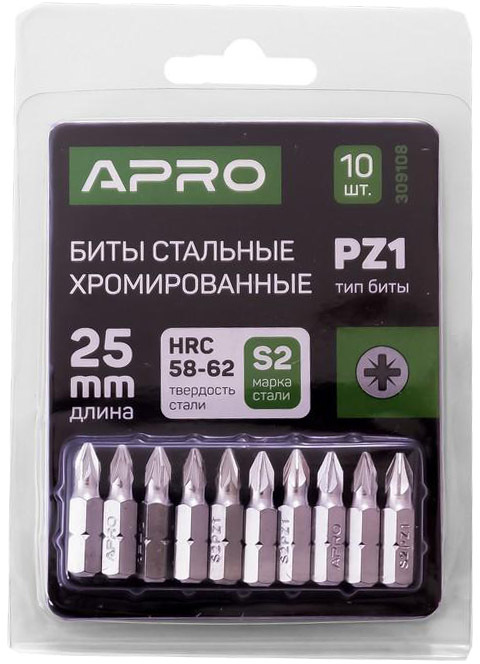 

Набор бит Apro 309108 10 шт.