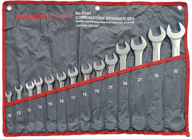 

Набор ключей рожково-накидных Forcekraft FK5141PL 10-32 мм 14 шт