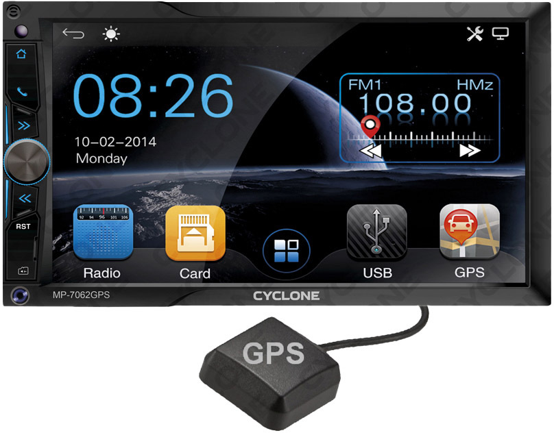 

Магнитола Cyclone MP-7062 GPS 2850