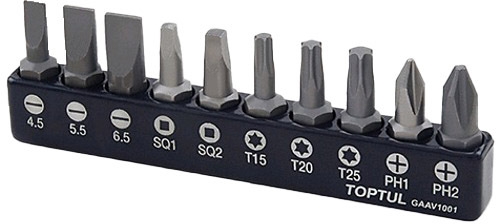 

Набор бит Toptul GAAV1001 10 шт.