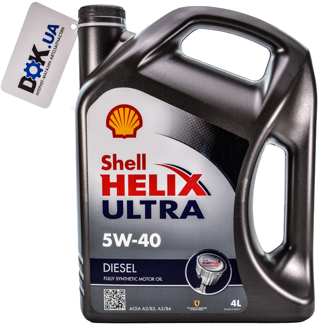 

Моторное масло Shell Helix Diesel Ultra 5W-40 синтетическое 550040549