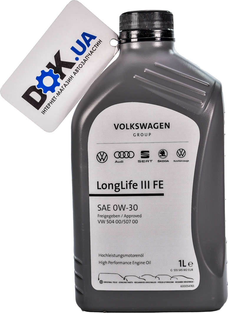 

Моторное масло VAG LongLife III FE 0W-30 синтетическое GS55545M2
