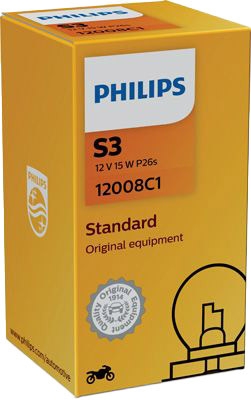 

Автолампы Philips 12008C1 S3 15 W прозрачная