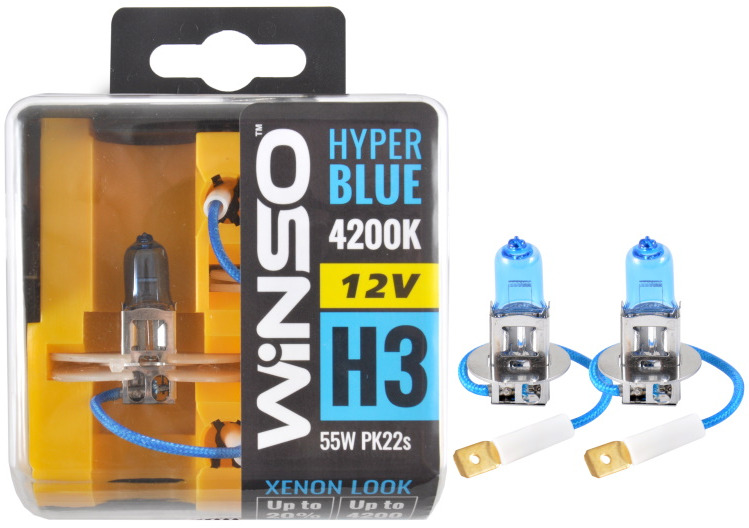 

Автолампы Winso 712350 Hyper Blue H3 PK22s 55 W синяя