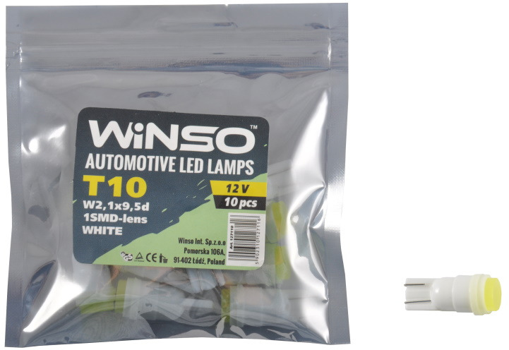 

Автолампы Winso 127110 T10 W2,1x9,5d