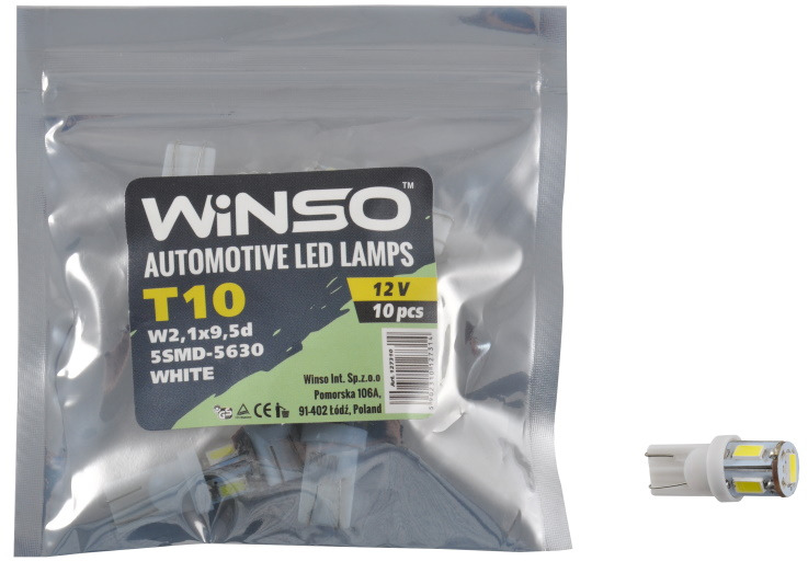 

Автолампа Winso 127310 T10 W2,1x9,5d