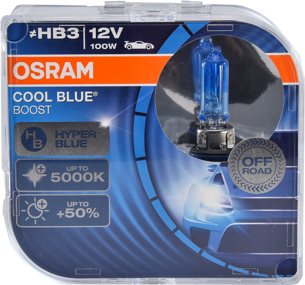 

Автолампа Osram 69005cbbhcb Cool Blue Boost HB3 P20d 85 W 90 W 100 W светло-голубой