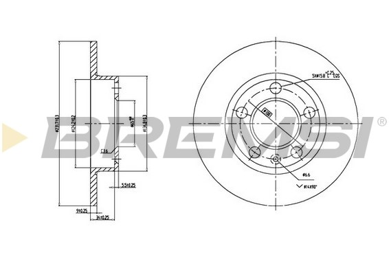 

Bremsi cd6929s Тормозной диск