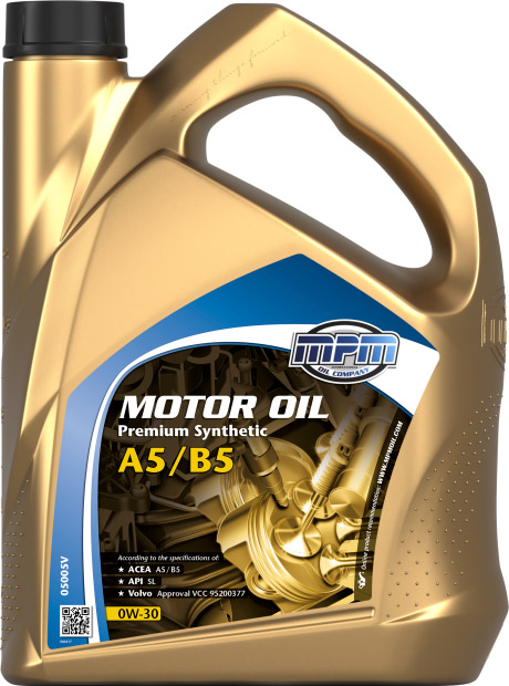 

Моторное масло MPM Premium Synthetic A5/B5 0W-30 синтетическое 05005V