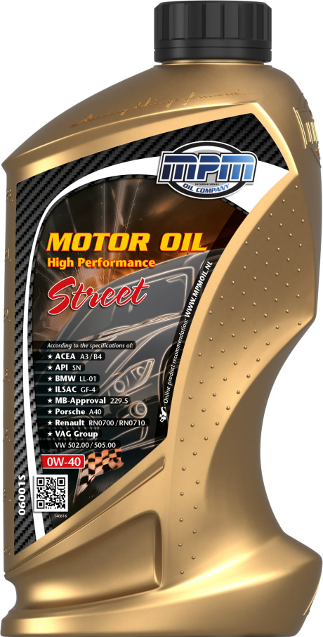 

Моторное масло MPM High Performance Street 0W-40 синтетическое 06001S